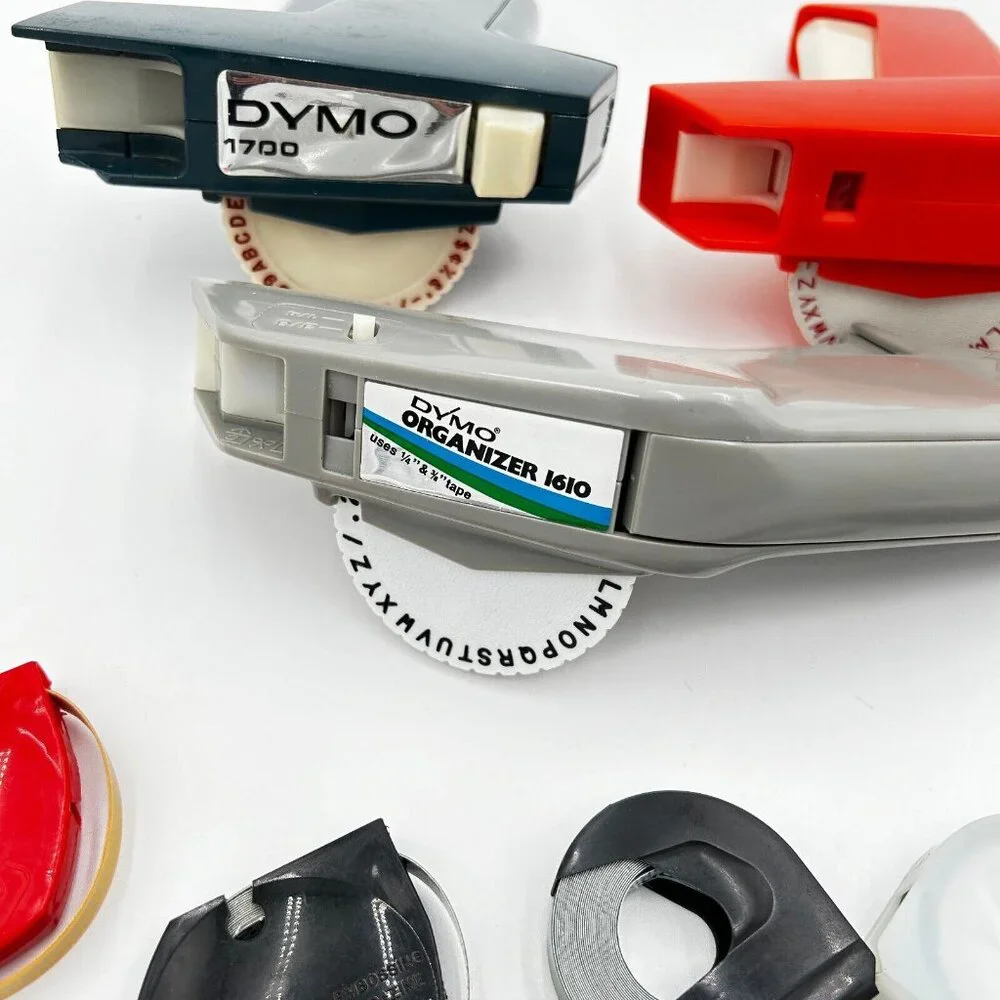 vtg Dymo Labelmaker 1610 1700 label makers and Tape Lot